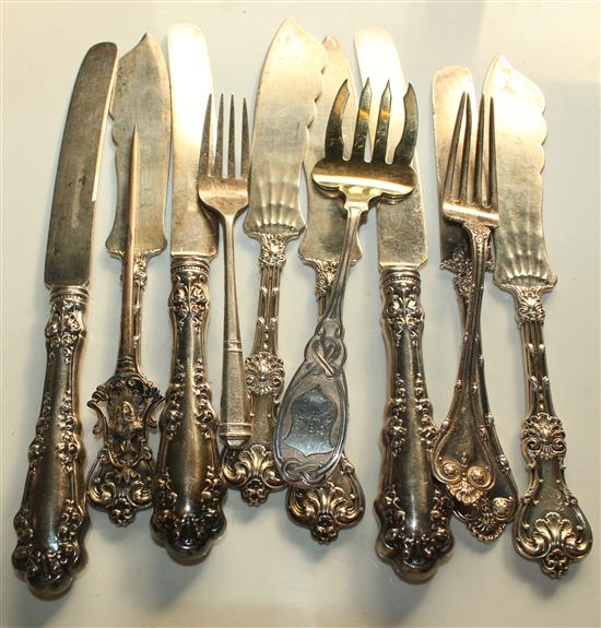 Qty of mixed silver cutlery